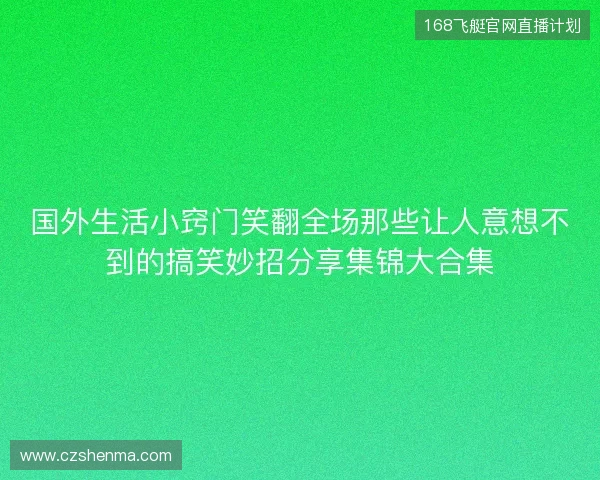 国外生活小窍门笑翻全场那些让人意想不到的搞笑妙招分享集锦大合集 国外生活小窍门笑翻全场那些让人意想不到的搞笑妙招分享集锦大合集